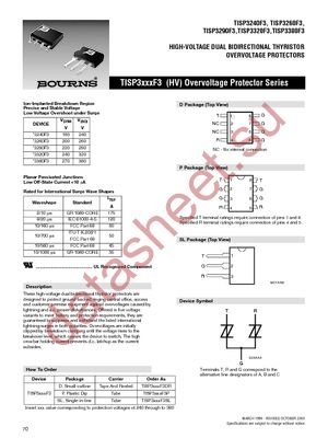 TISP3320F3P datasheet  